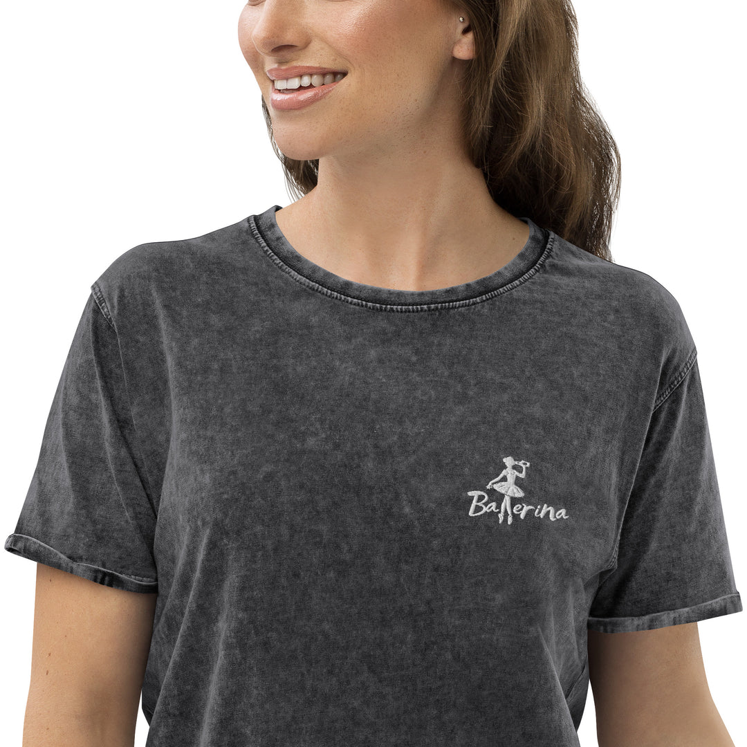 Ballerina besticktes Denim-T-Shirt FESTIVAL OUTFITS & STREETWEAR
