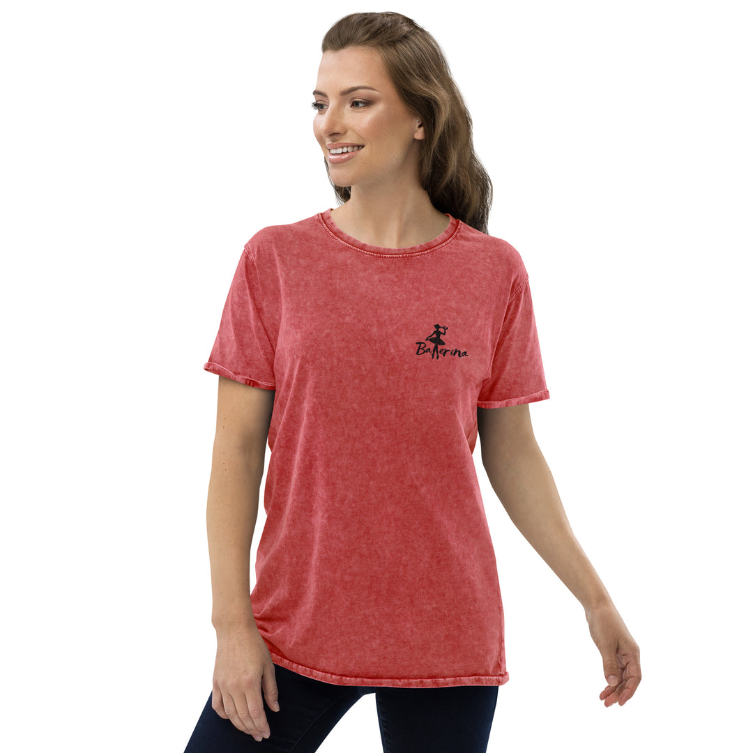 Ballerina besticktes Denim-T-Shirt FESTIVAL OUTFITS & STREETWEAR